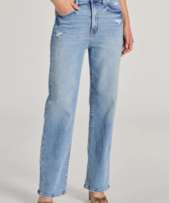 Fashion High Waist Straight Leg Jeans